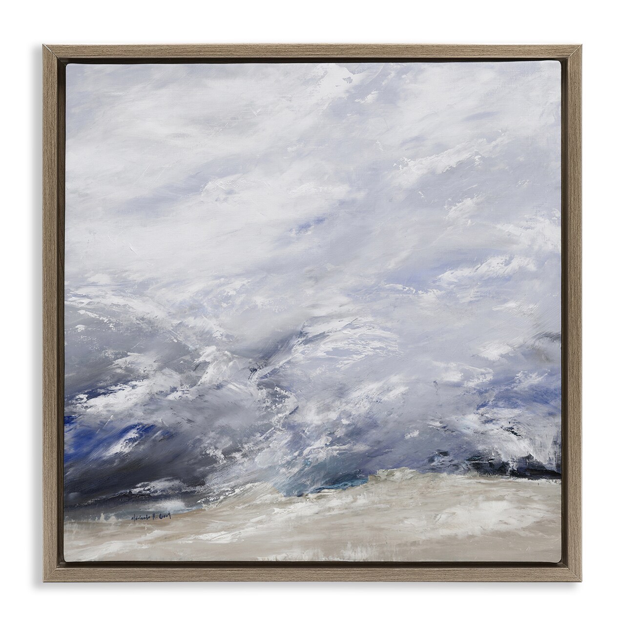 Stupell Industries Cascading Ripples Illusion Floating Frame By Michele Gort